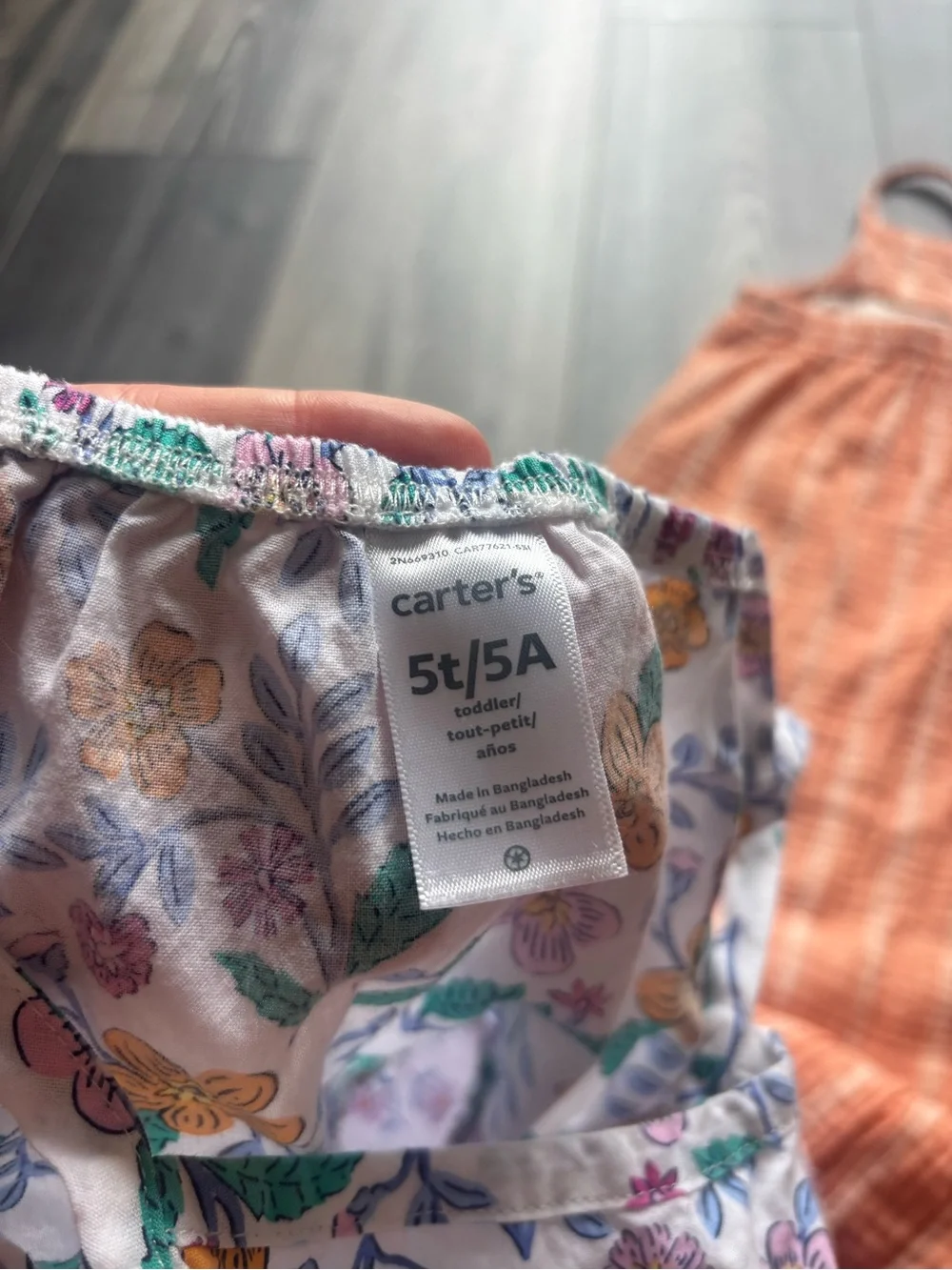 Carter's Orange Striped Ruffle-Hem Sundress